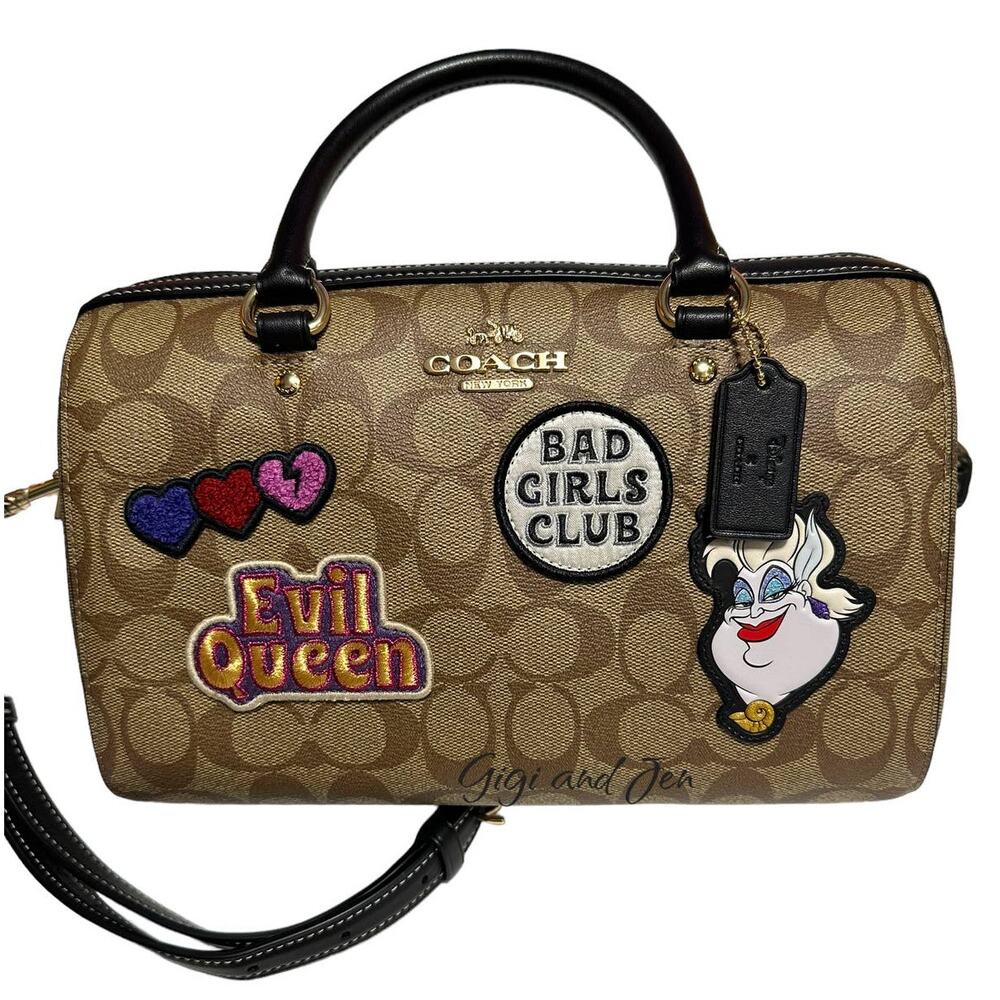 Coach Rowan Satchel In Signature Canvas With Disney Patches